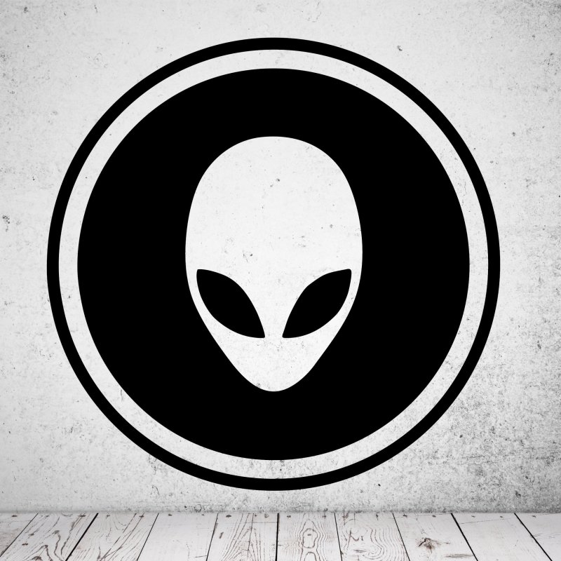 Preview: 46221 Alien umkreist Wandsticker